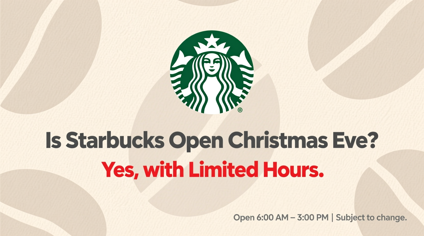 is starbucks open christmas eve