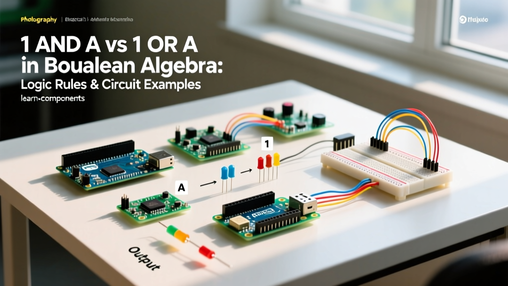 1 AND A vs 1 OR A in Boolean Algebra: Logic Rules & Circuit Examples