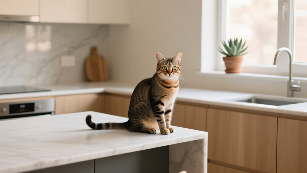 Why Cats Sit on the Kitchen Table Corner Edge