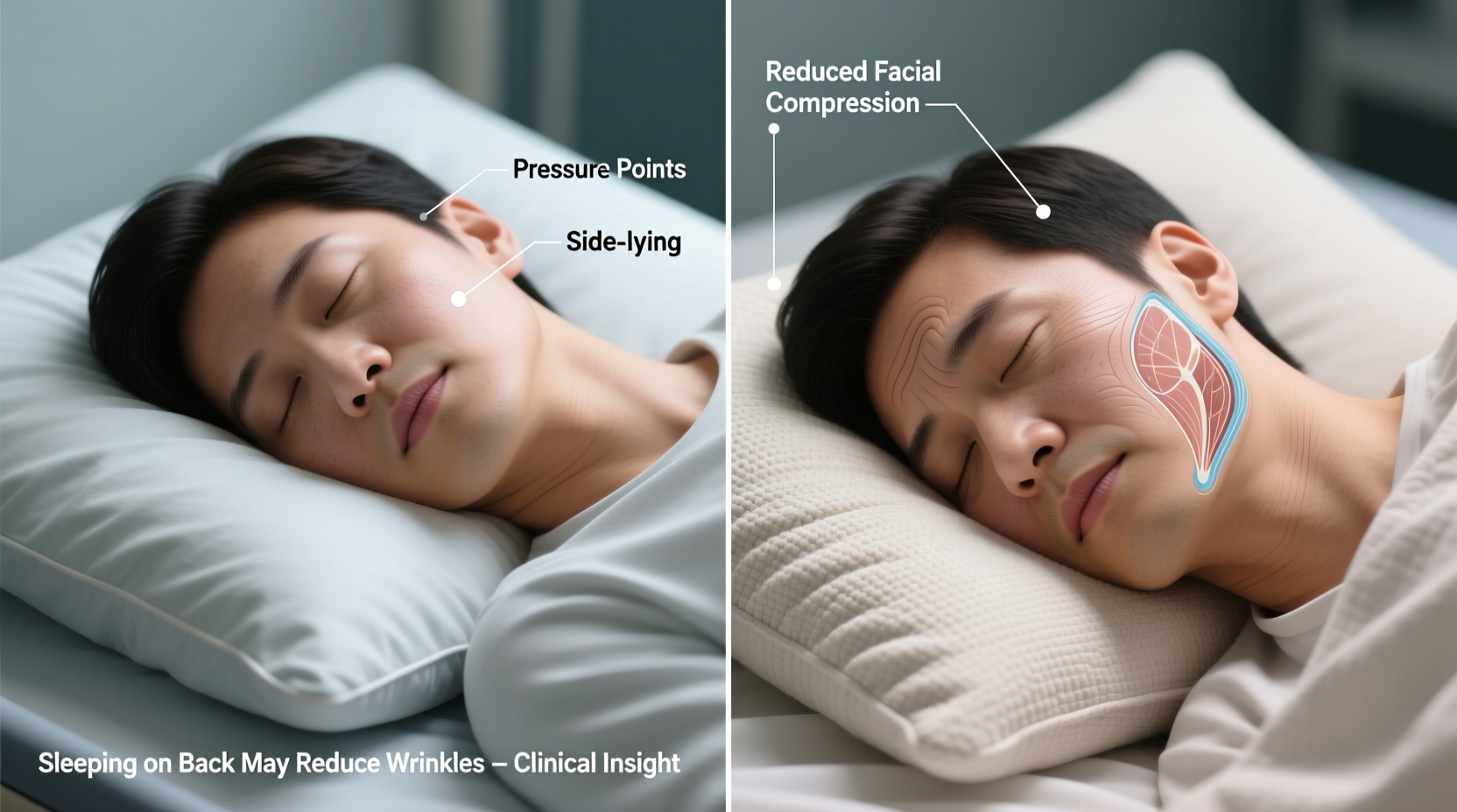 sleeping on back vs side does sleeping on your back actually prevent wrinkles