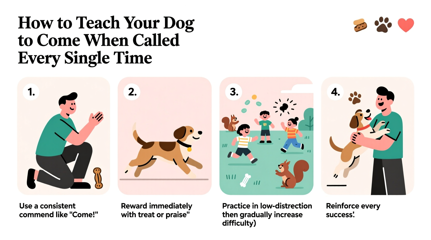 how to teach your dog to come when called every single time