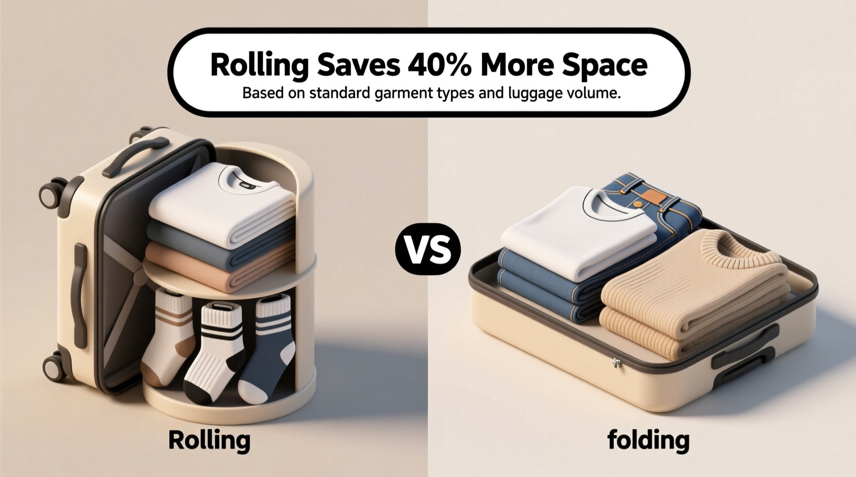 rolling vs folding clothes which method saves more space