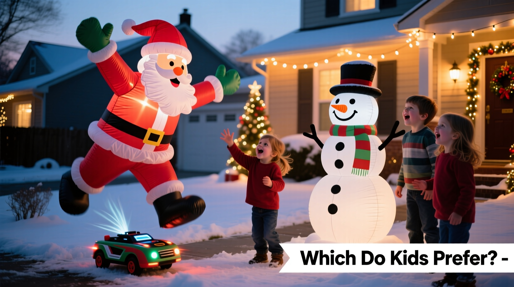 remote controlled christmas inflatables vs static which kids prefer