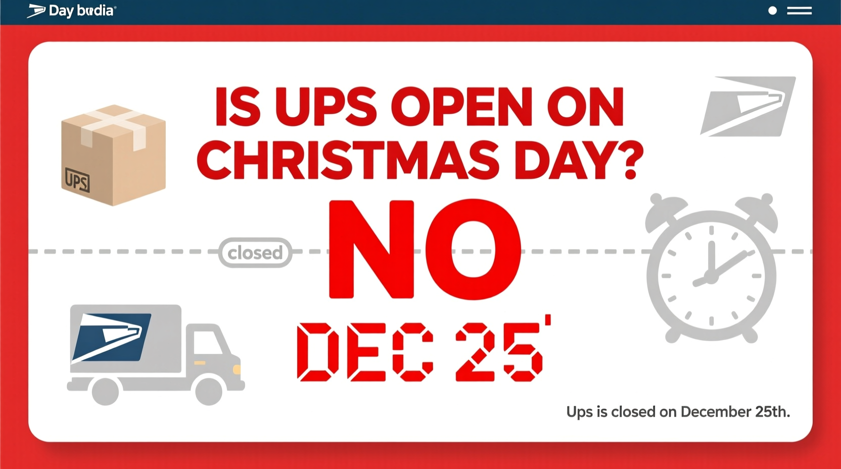 is ups open on christmas day