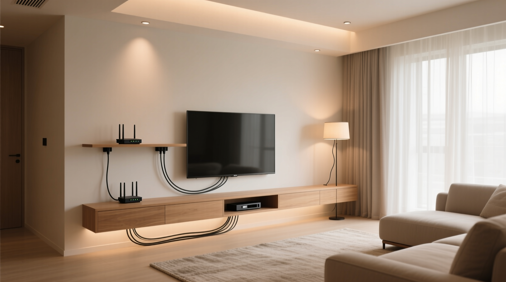 Best Ways To Hide Router Cables In A Living Room With Minimal Effort