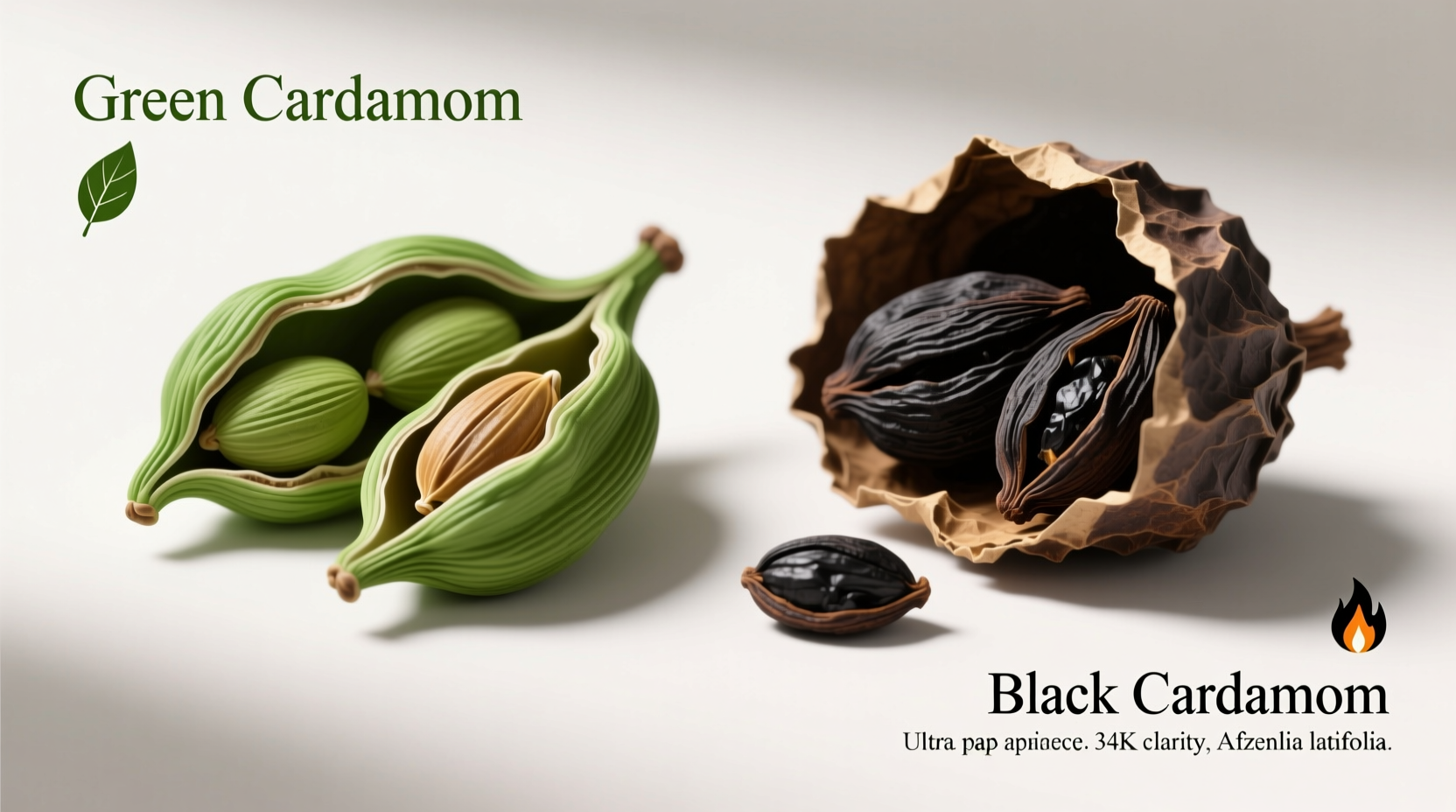 differences between green and black cardamom explained
