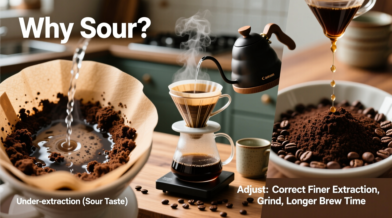 why does my coffee taste sour and how to adjust my brewing method