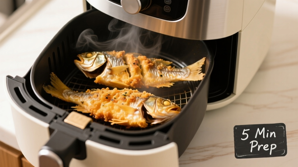 Crispy Frozen Fried Fish in the Air Fryer (5-Min Prep!)