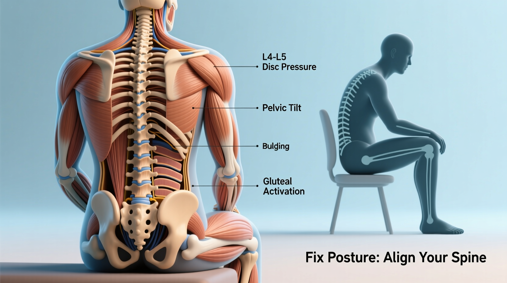 why does my lower back ache when sitting and how to fix posture