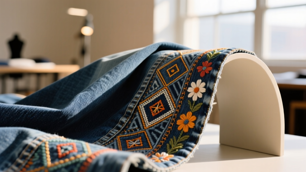 Embroidered Denim Fabric: Guide for Designers & Sourcing Pros