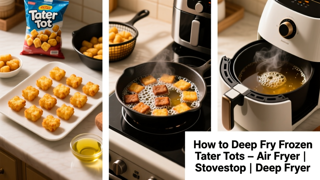 How to Deep Fry Frozen Tater Tots (Air Fryer & Stovetop)