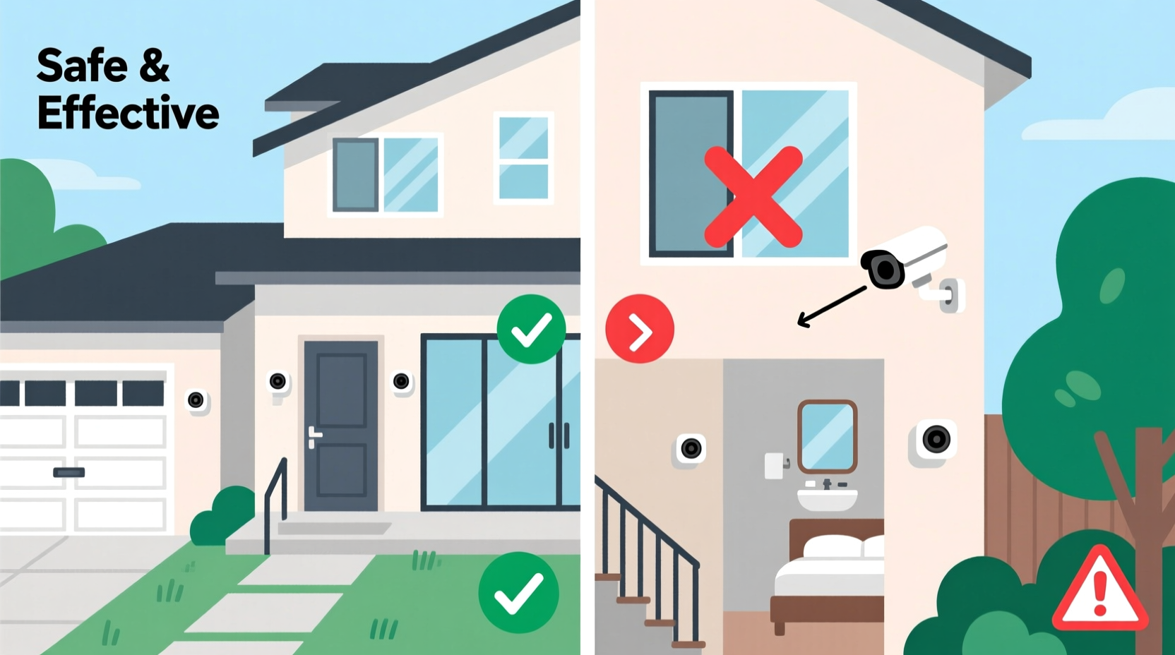 where to and where not to install home security camer