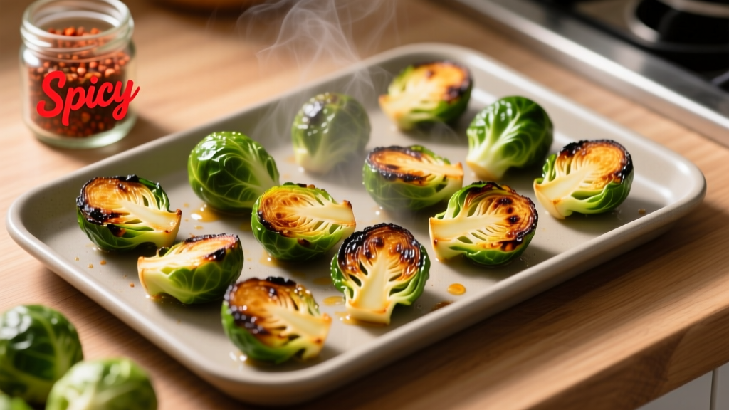 Spicy Air Fryer Brussels Sprouts (Crispy in 12 Min!)