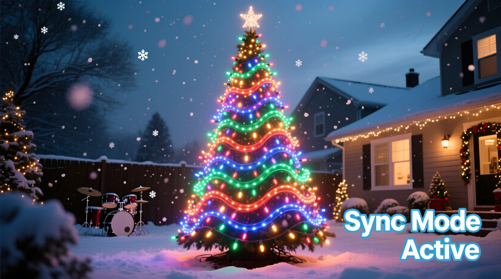 how to sync smart christmas lights with music for a dynamic display