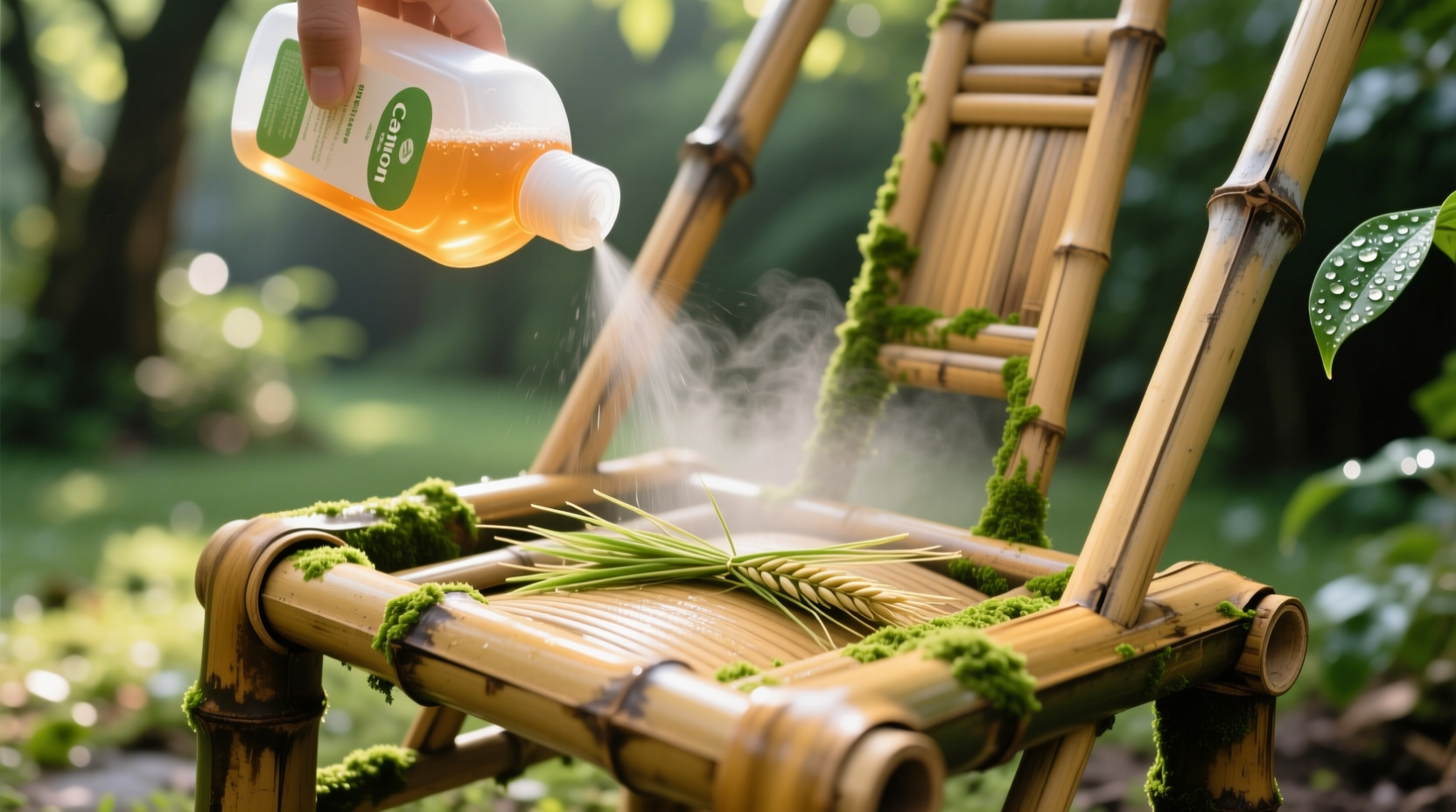 barley straw extract for algae on bamboo furniture