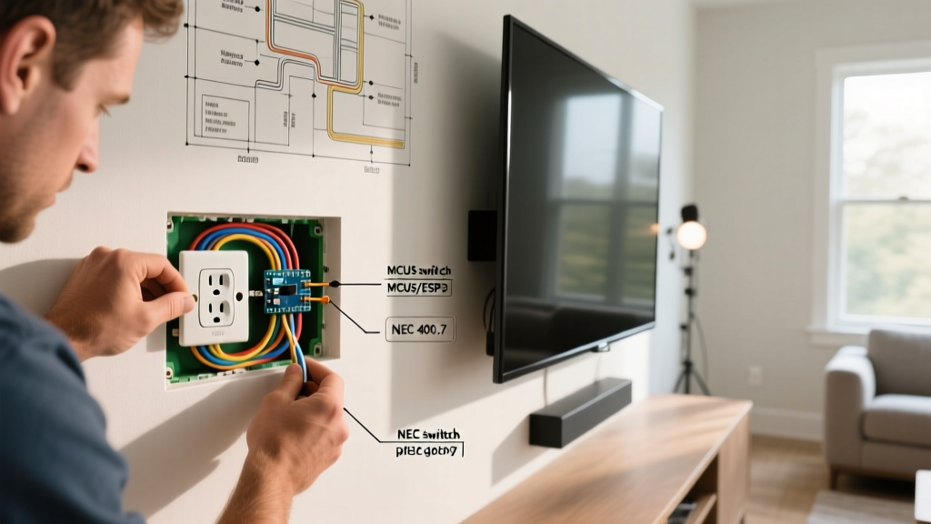 How to Install an Electrical Outlet Behind TV Safely