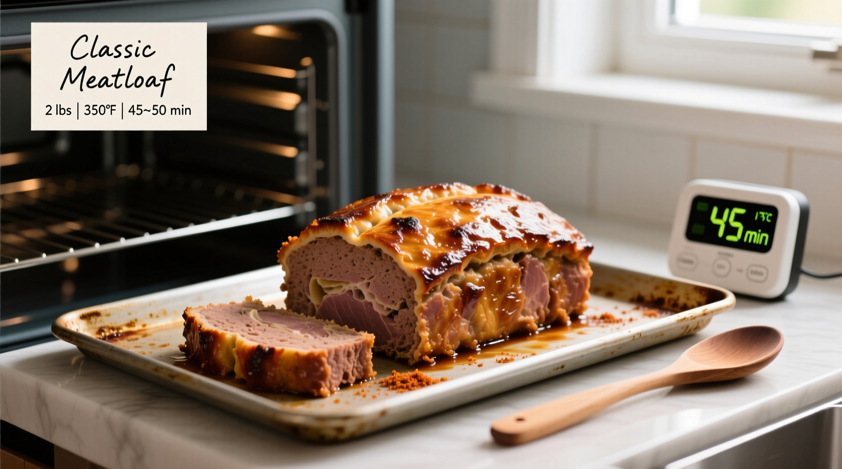 meatloaf 2 lbs how long to cook