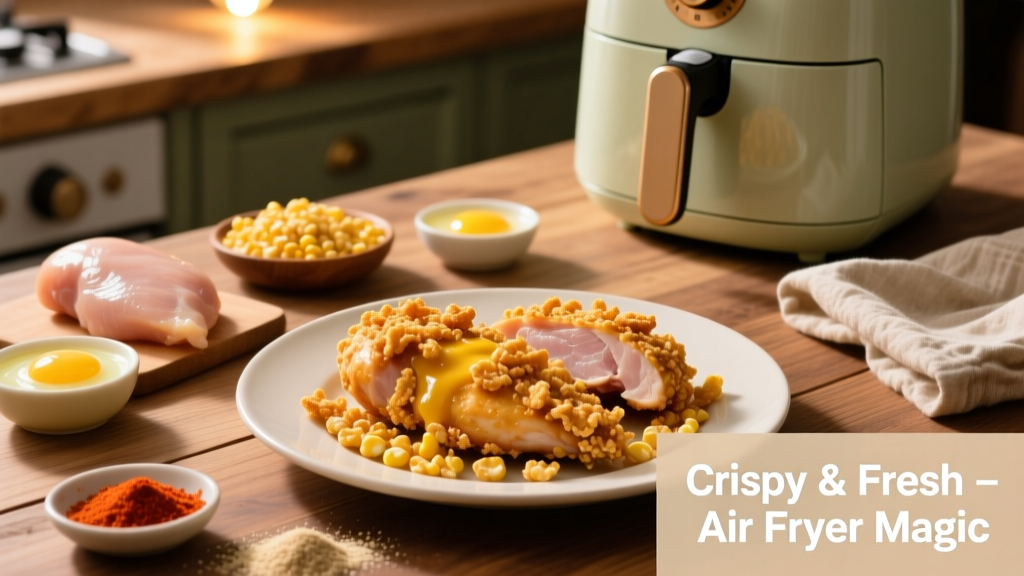 Crispy Corn Flake Chicken Breast Air Fryer Recipe