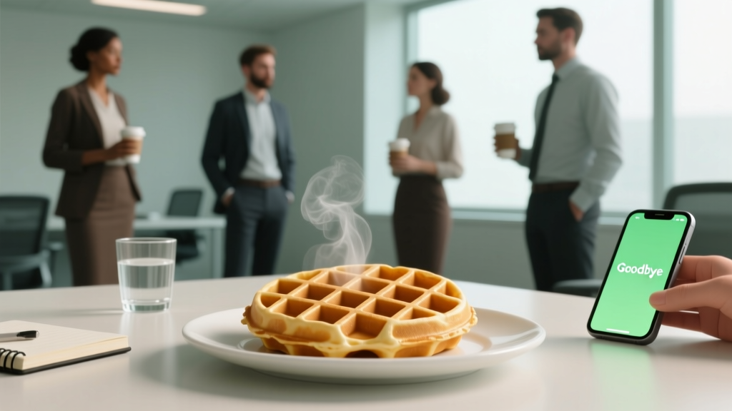Waffle Party Severance: Warm, Low-Pressure Farewells