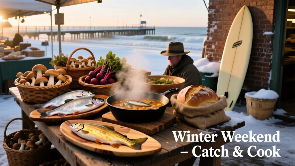 Ultimate Winter Weekend: Midwest Fishing and Surfing Included