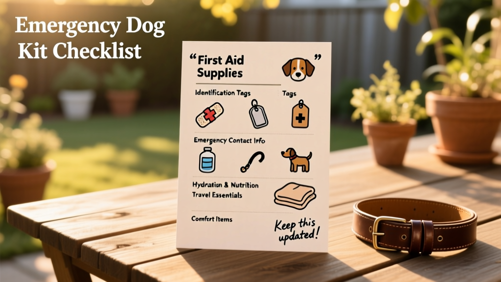 What should be on your emergency dog kit checklist?