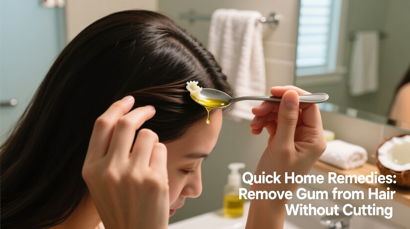 how to remove gum from hair without cutting it quick home remedies