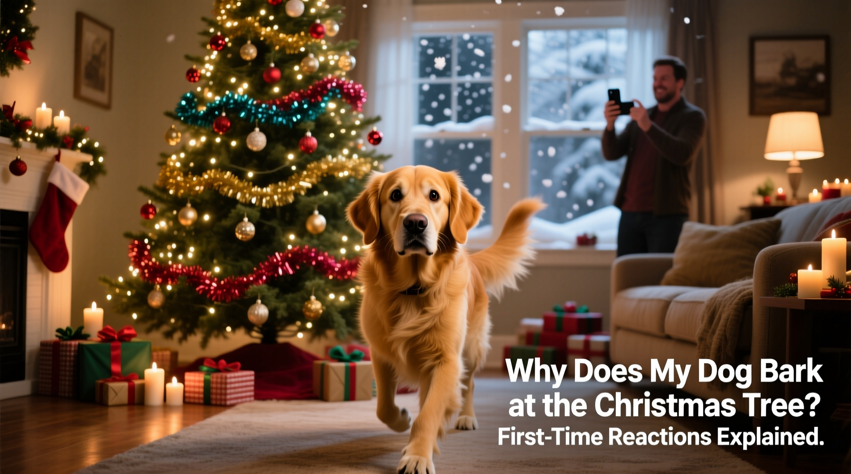 why does my dog bark at the christmas tree first time reactions explained