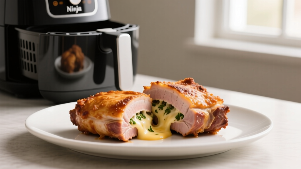 Crispy Stuffed Pork Chops in Ninja Air Fryer