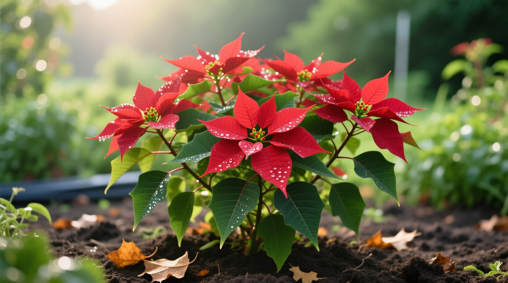 grow poinsettias outdoors