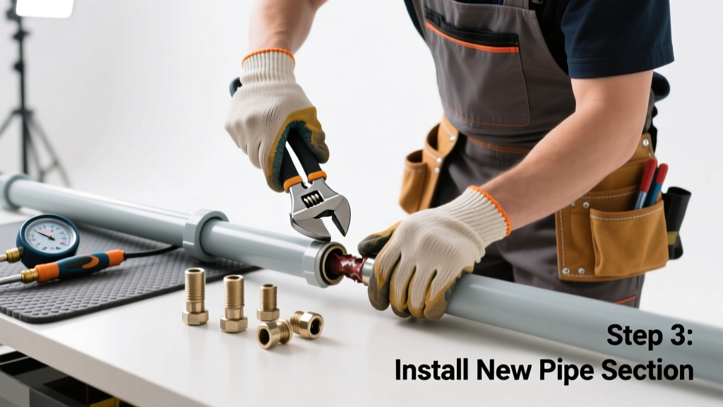 How to Replace a Burst Pipe Section Safely