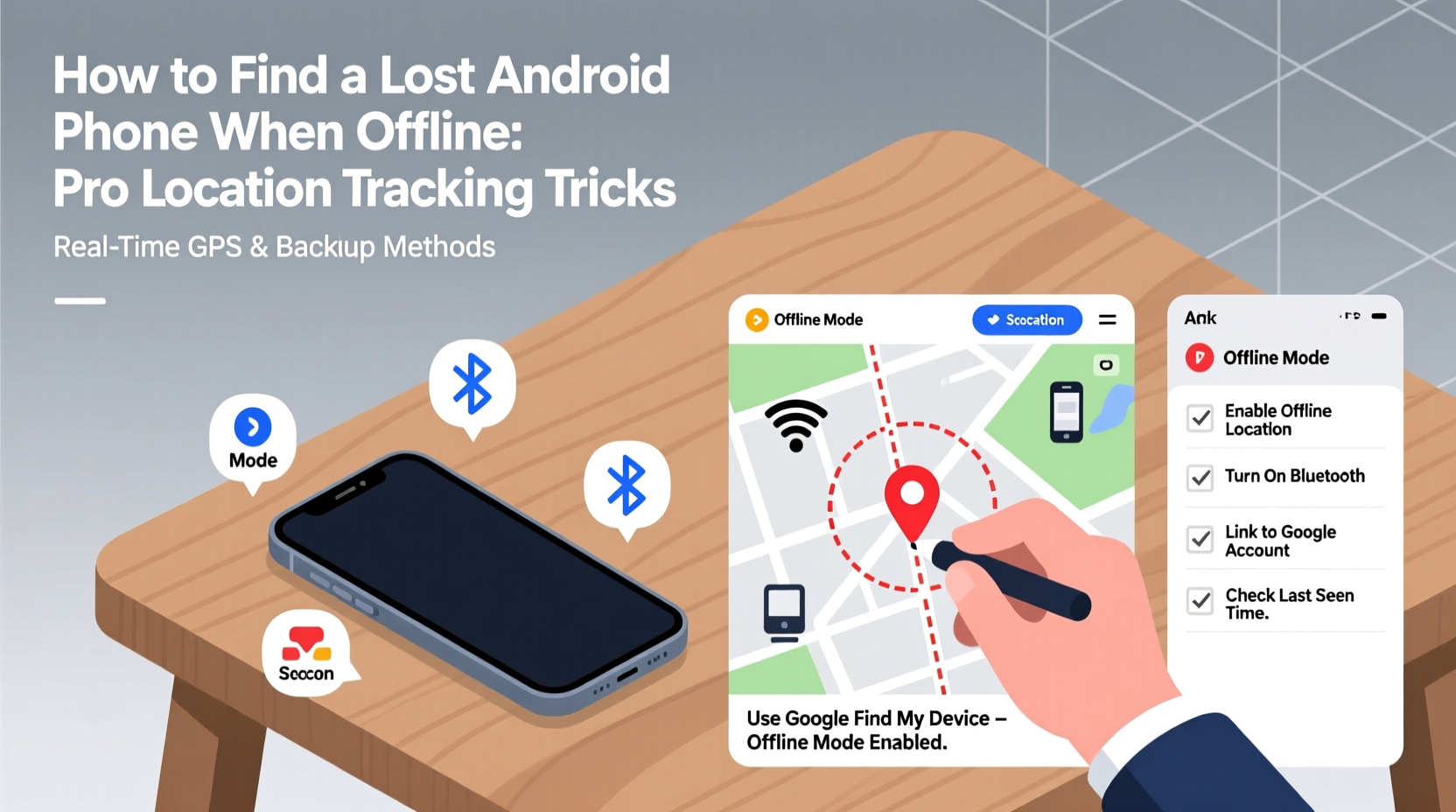 how to find lost android phone when offline location tracking tricks