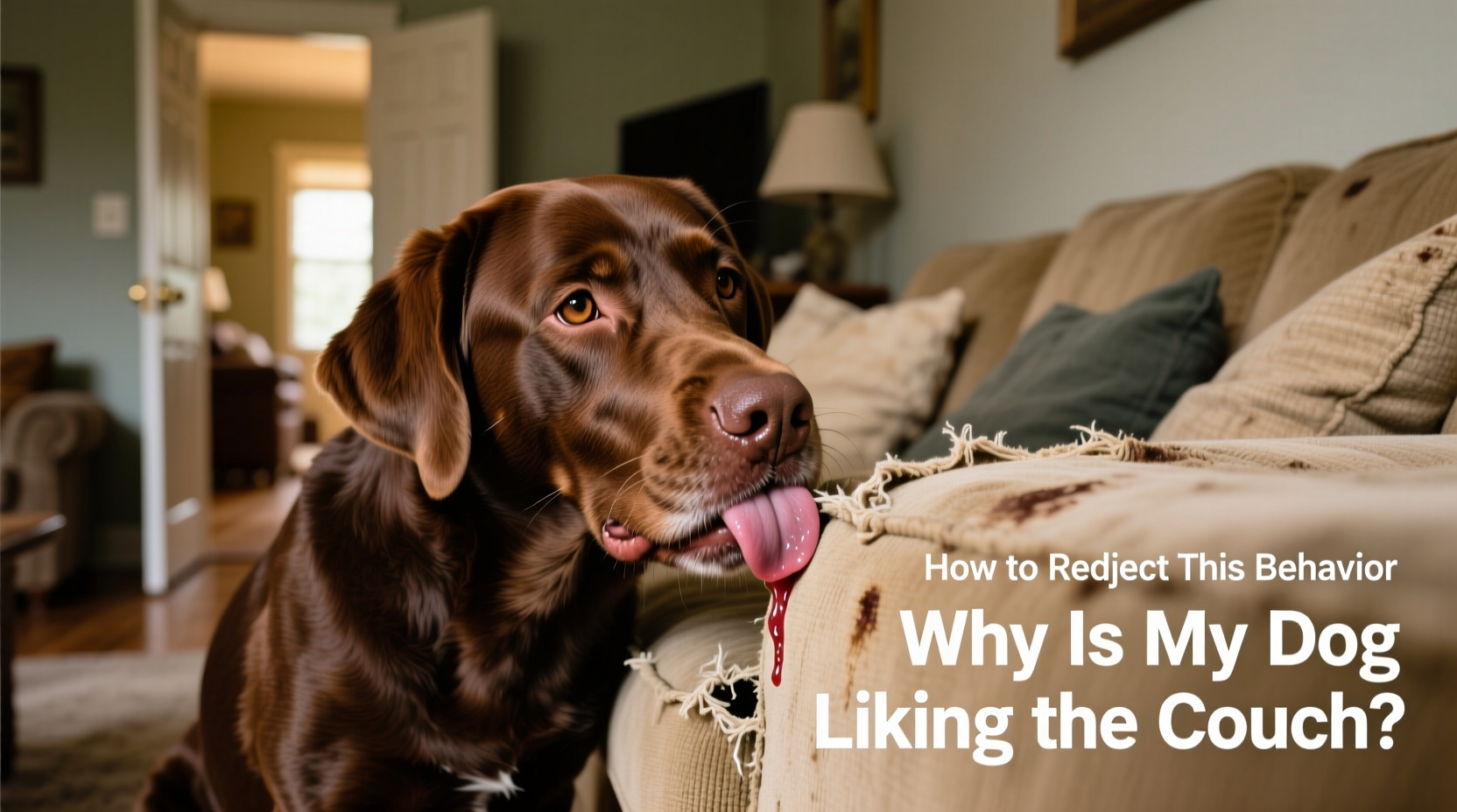 why is my dog obsessed with licking the couch and how to redirect the behavior