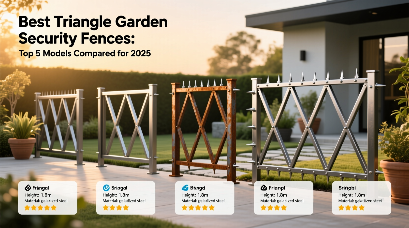 best triangle garden security fence