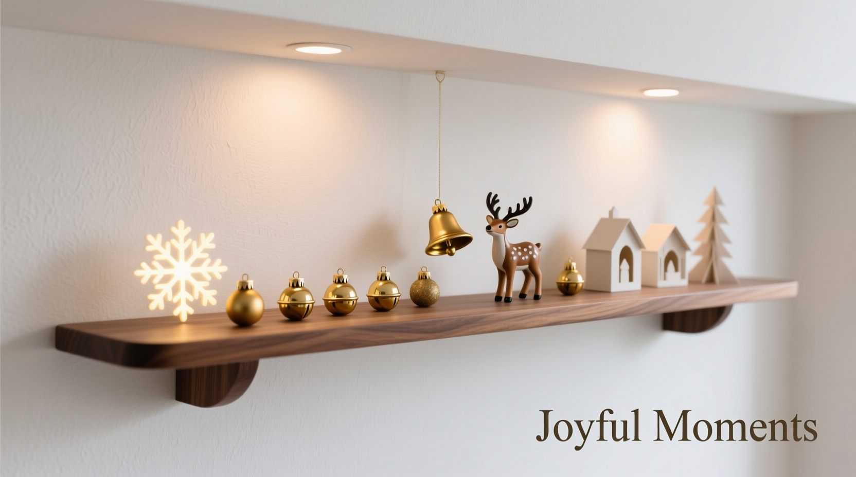 how to make a floating shelf display for small christmas decorations