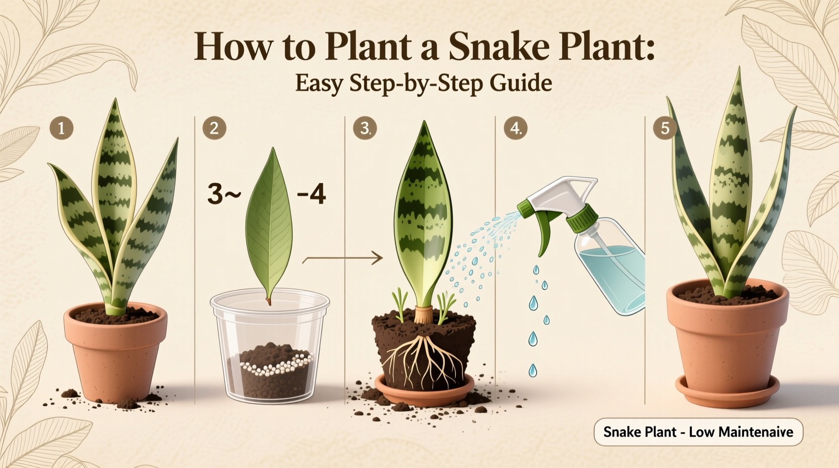 Plant Snake Plants in 5 Steps | TheHomeSprouts
