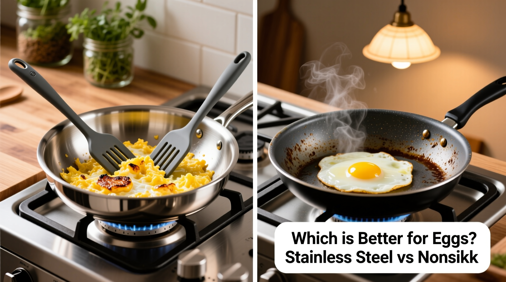 stainless steel pan vs nonstick which is better for cooking eggs without mess