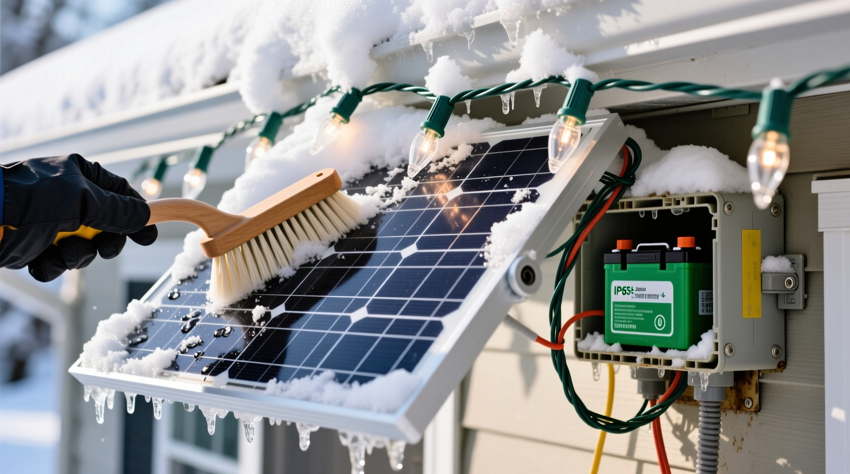 why do my solar christmas lights stop working after one snowfall and how to fix it