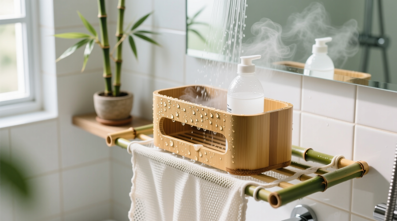 eco friendly cleaning tips for bamboo shower caddies