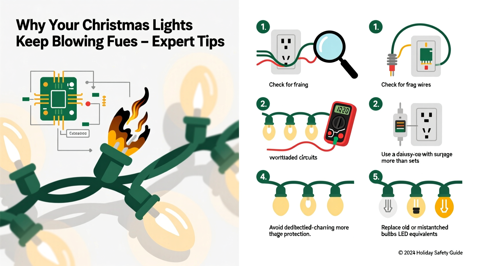 why do my christmas lights keep blowing fuses troubleshooting tips