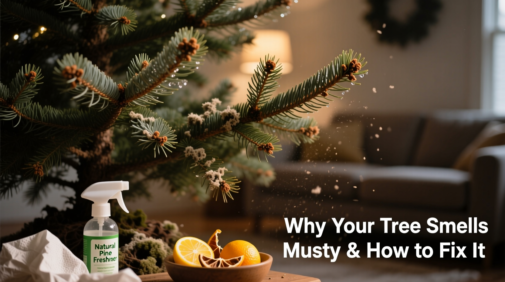 why does my christmas tree smell musty solutions for freshening it up