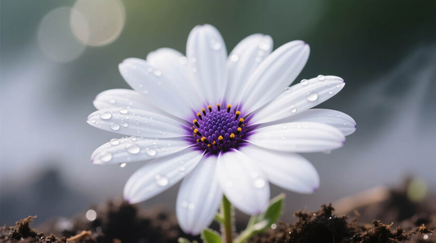 osteospermum white purple eye