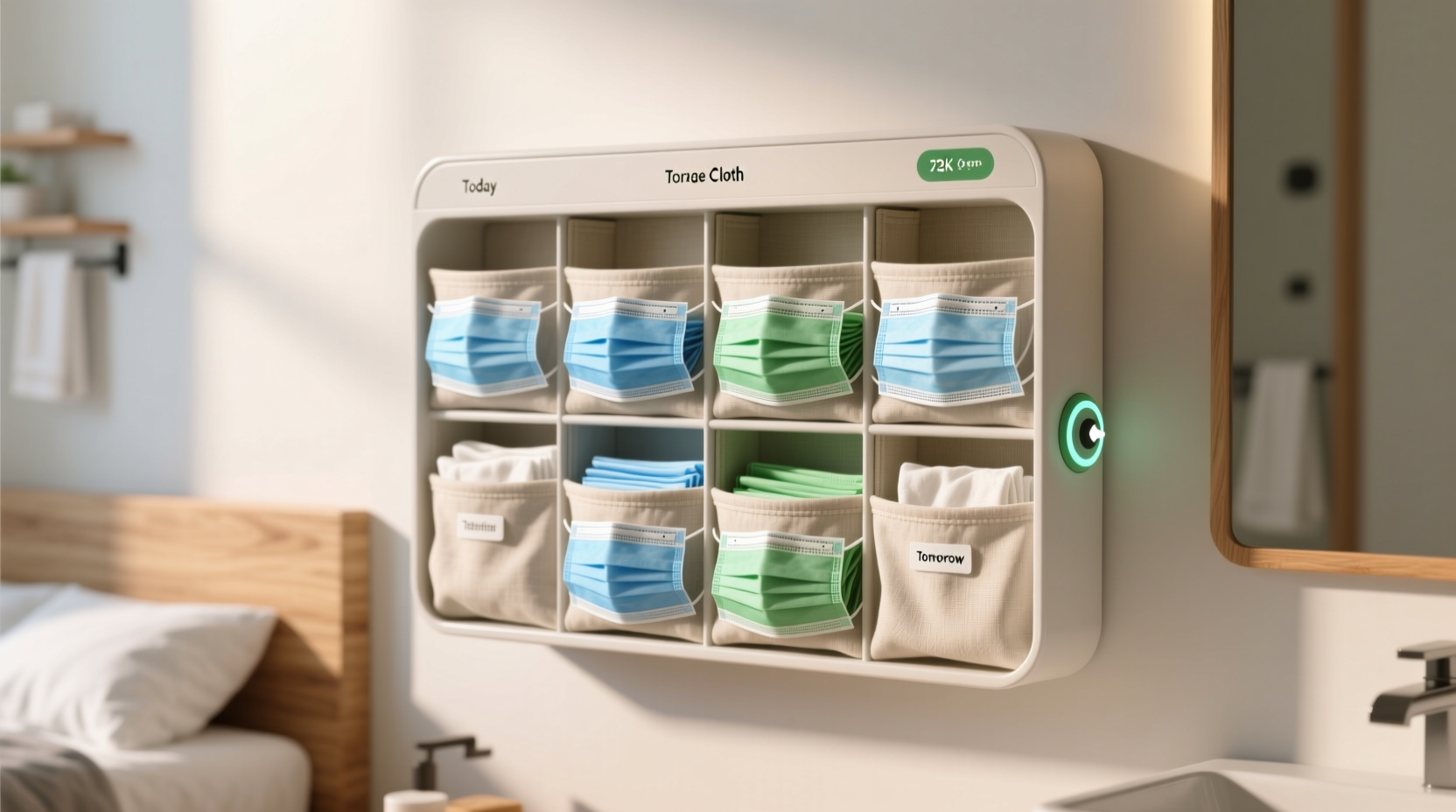 cloth face mask storage closet organization tips