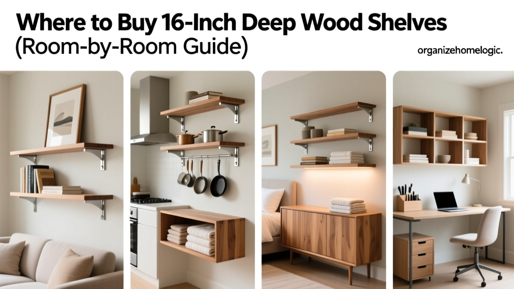 Where to Buy 16-Inch Deep Wood Shelves (Room-by-Room Guide)