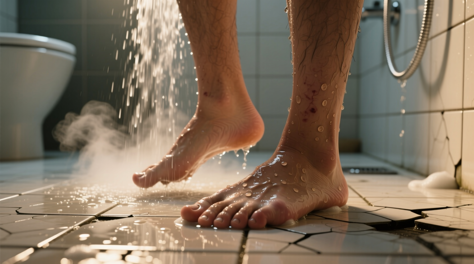no your feet don t clean themselves in the shower