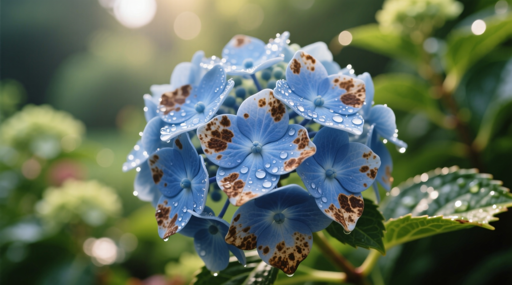 hydrangea brown spots