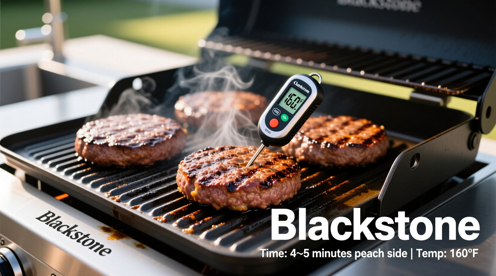 how long to cook burgers on blackstone