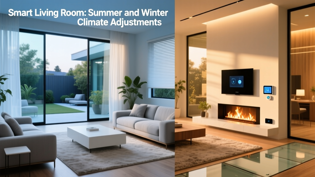 Smart Living Room: Summer and Winter Climate Adjustments