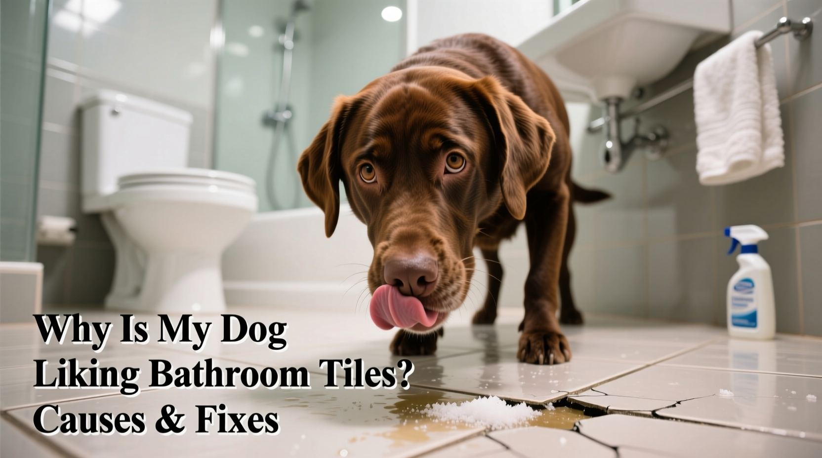 why is my dog obsessed with licking the bathroom tiles causes and fixes