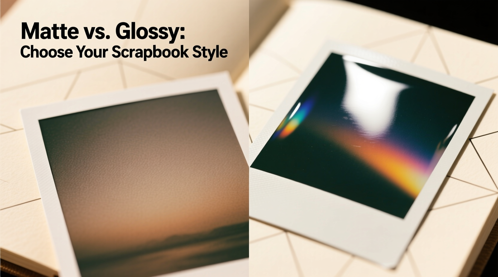 how to choose between matte and glossy photo prints for your scrapbook