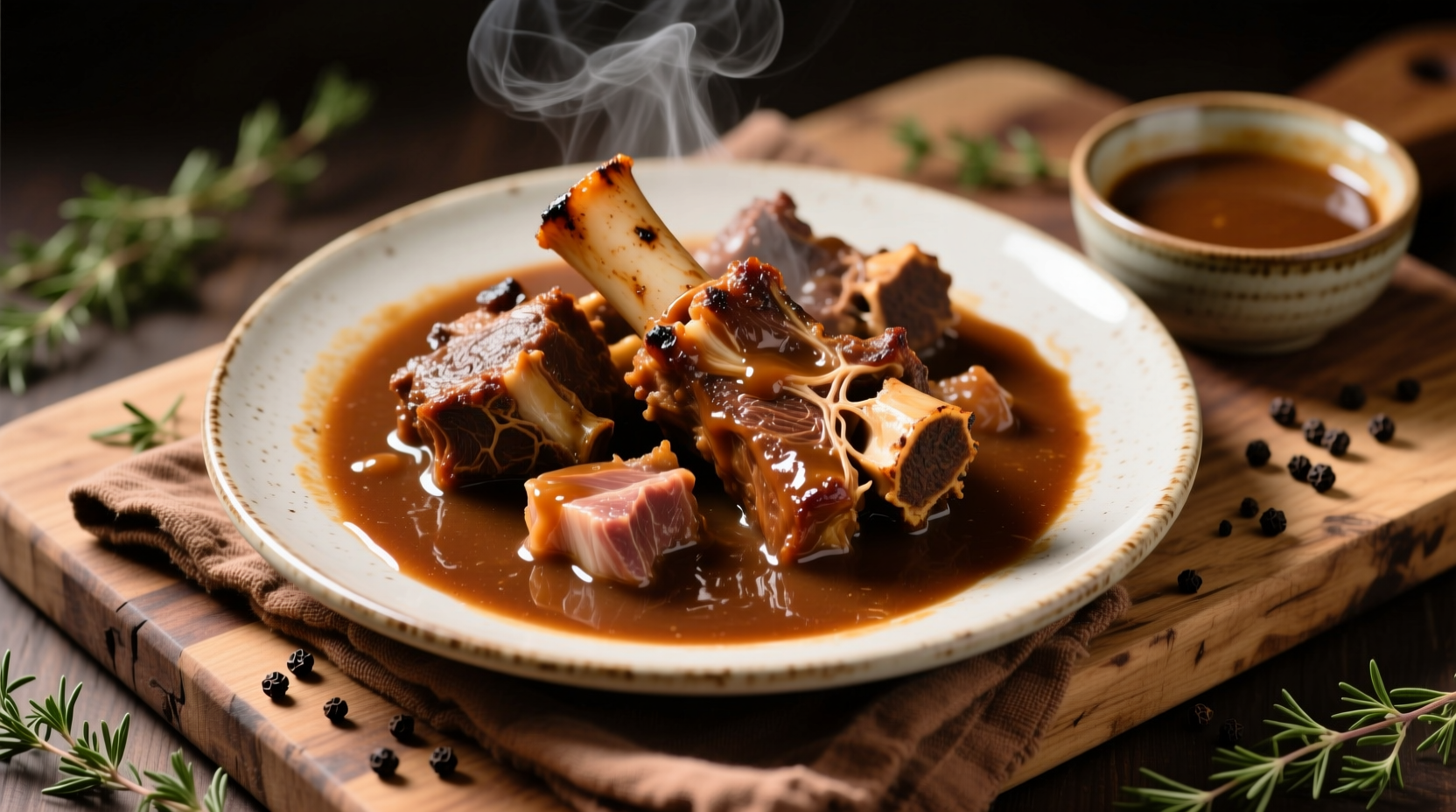 Perfectly cooked slow cooker oxtail with rich gravy
